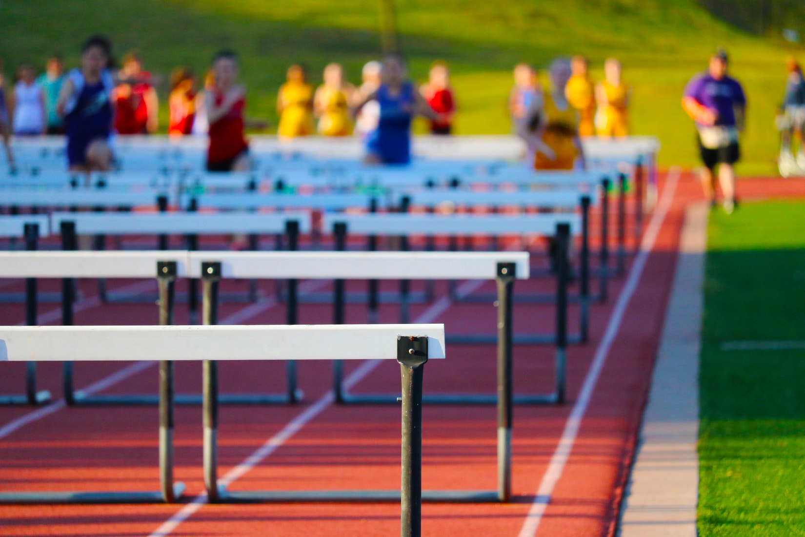 hurdles on track and field event