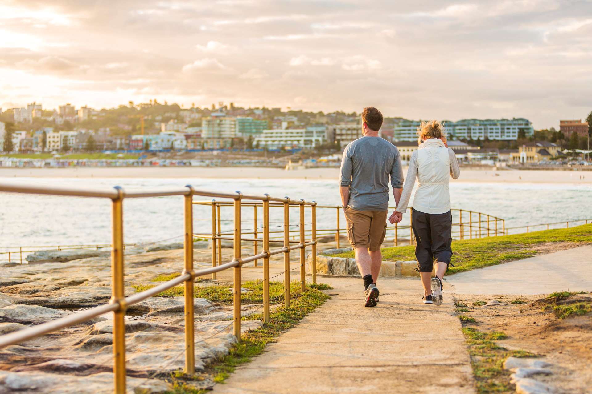 couple in morning walking