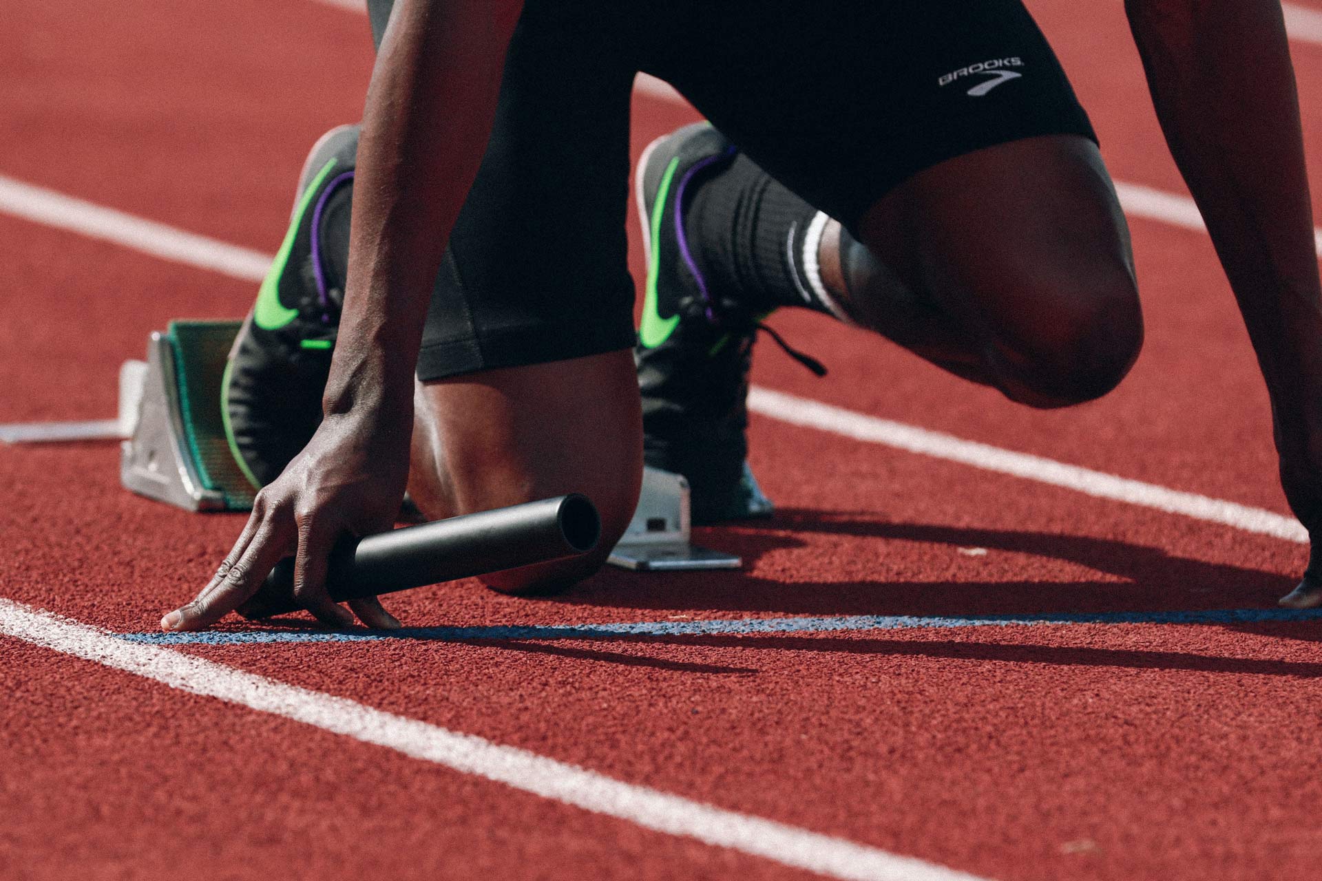 athletes prepare to run