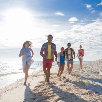 image of vacationers on the beach