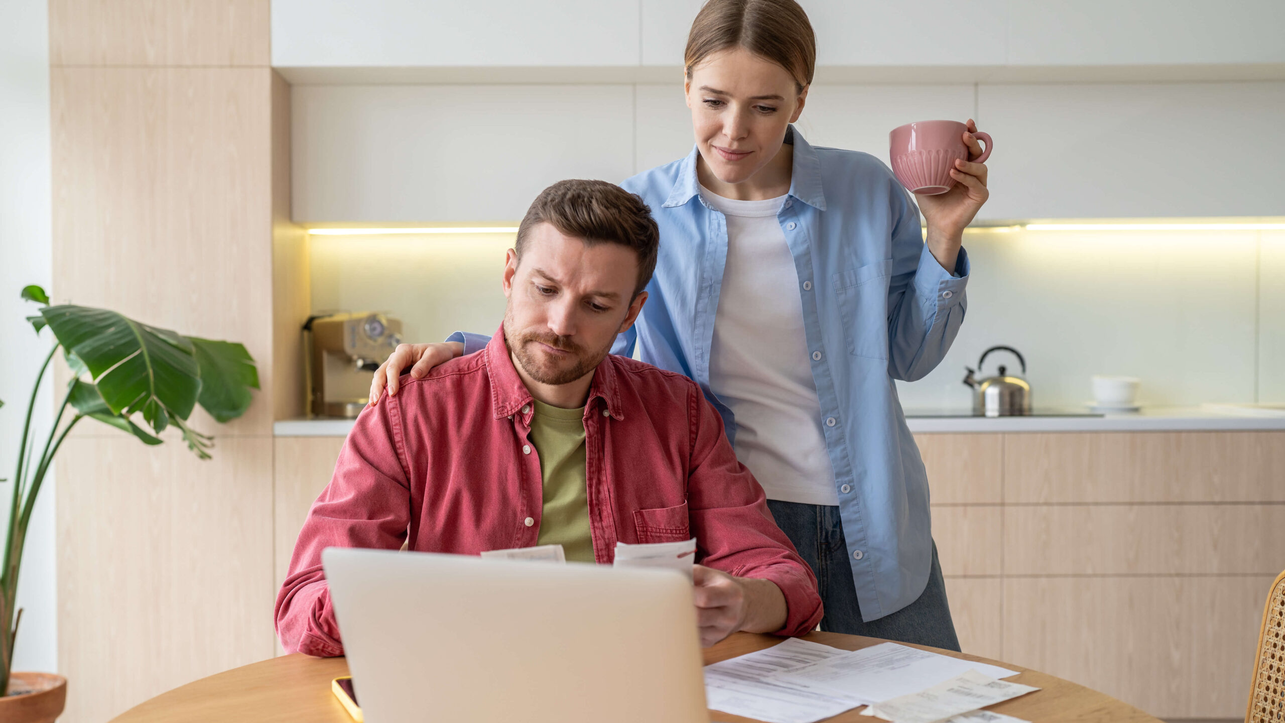 Couple reviewing property management plans transitioning into project management