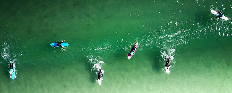 Surfers in Maui Paradise