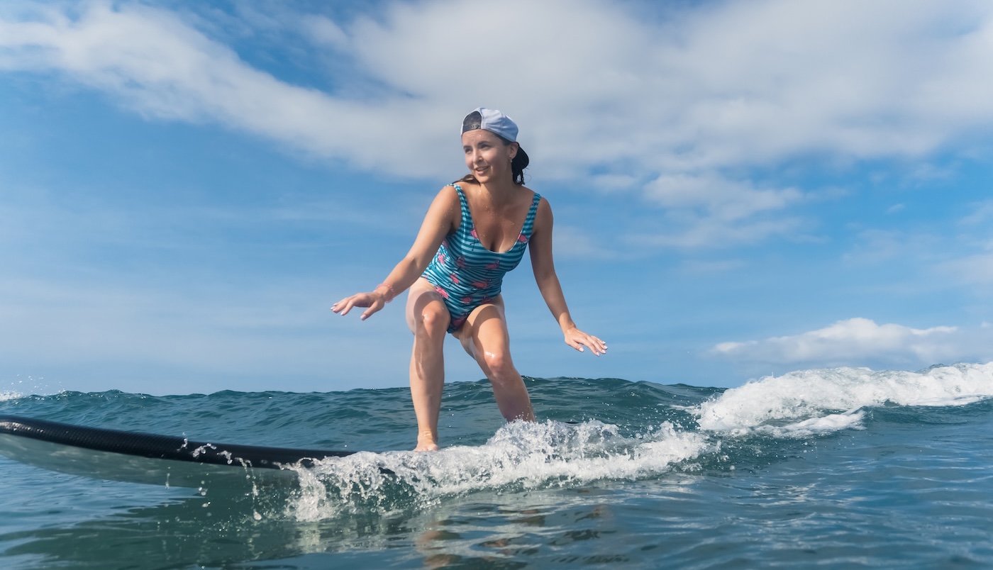 Maui Teenager Surfing