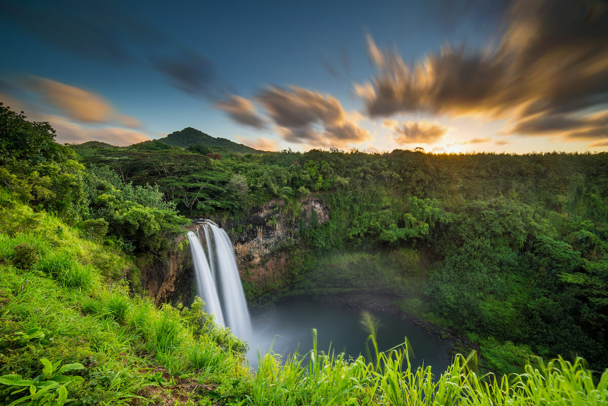 pictures of sunsets and waterfalls