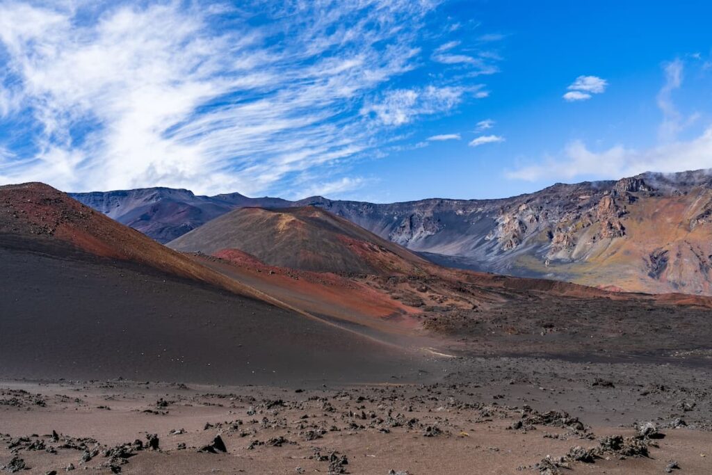 View of the Haleakalā Crater in the Haleakalā National Park