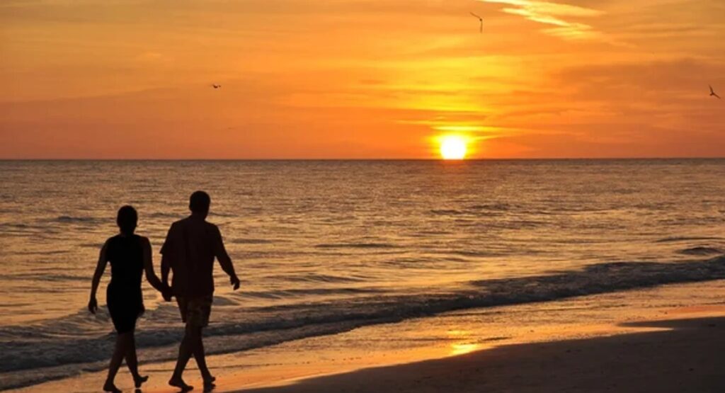 Sunset in the Gulf Shores' Beaches