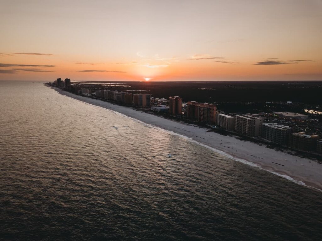 A sunset in Orange Beach, Alabama