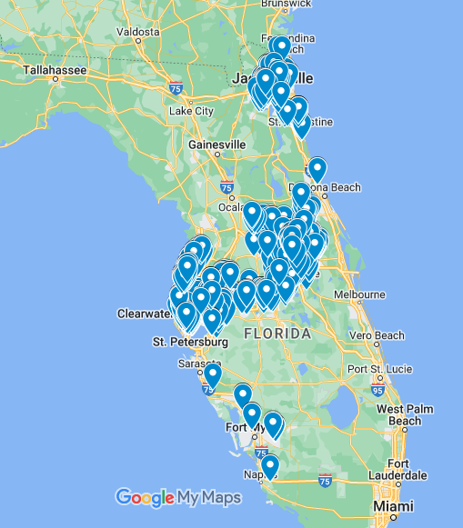 Florida Vacation Rentals Map