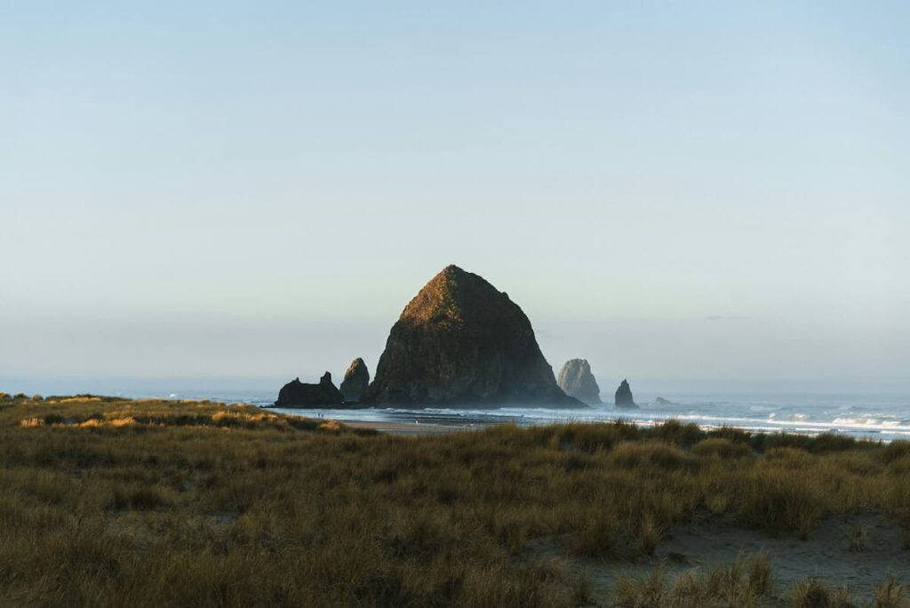 Day trip to Cannon Beach to see haystack rock during a winter vacation to the Oregon Coast