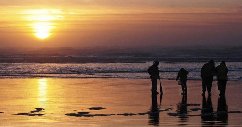 Clamming at Gearhart Beach