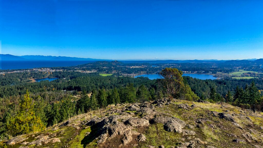 aerial views of nanaimo bc from the foothills