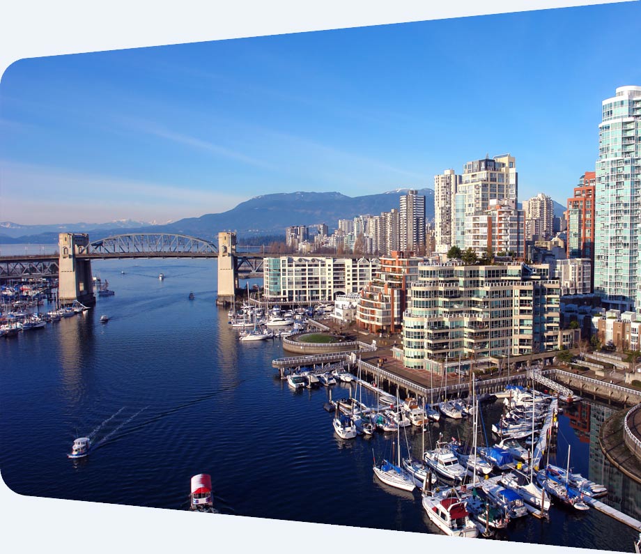 False Creek and downtown Vancouver