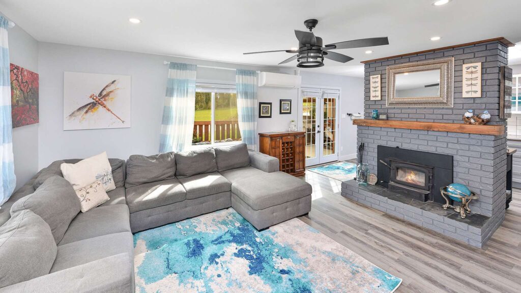 interior of a vacation rental living room in Nanaimo 