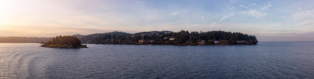 view of Nanaimo from the ocean