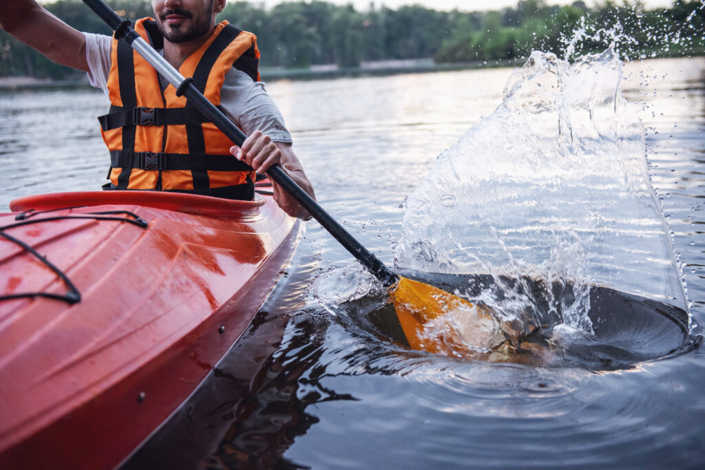 man kayaking - 